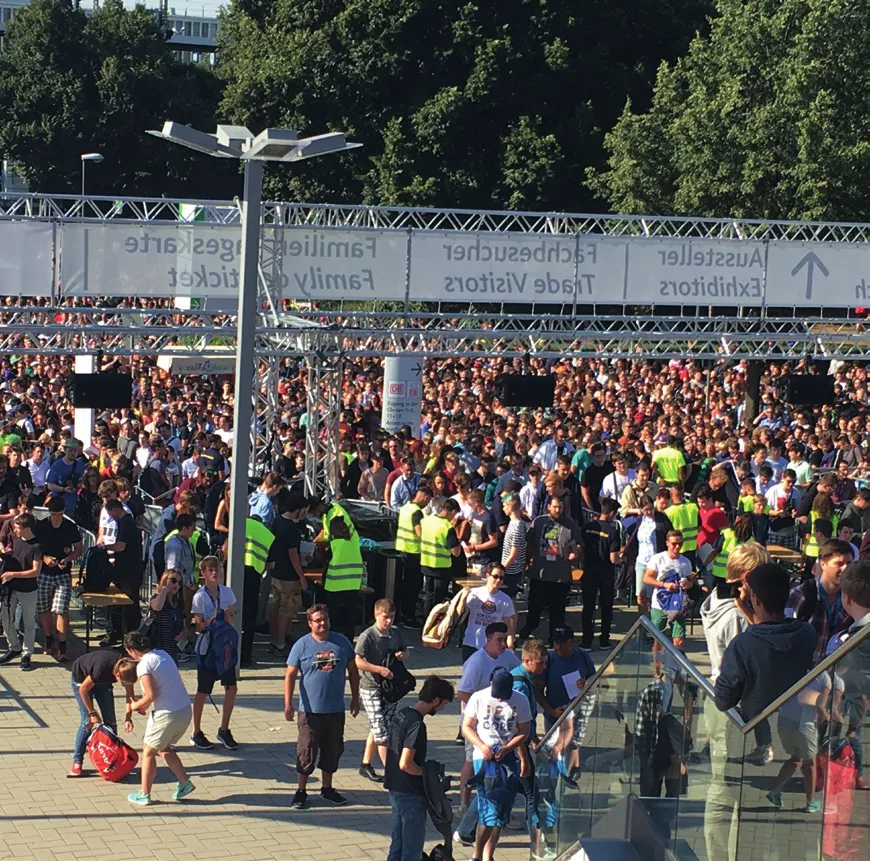 Einlassbereich einer Großmesse